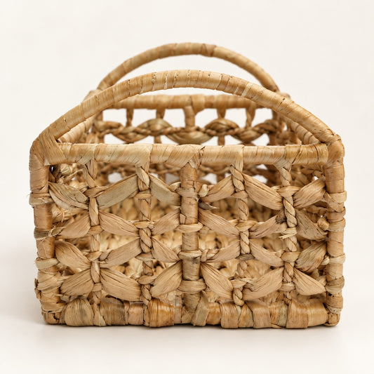 Jaali Jaltarang Kauna Grass Basket with Arched Handle - OG_JT_LT_002 - side view