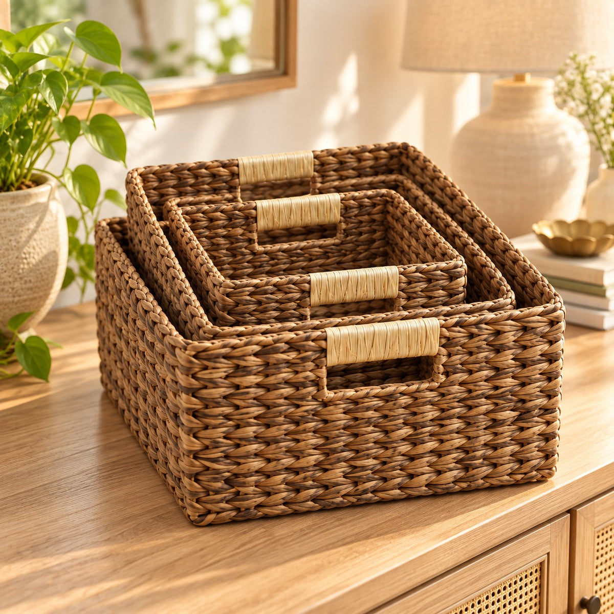 Nesting Jaltarang Kauna Grass Baskets Set of 3 - OG_JT_NS_004 - lifestyle