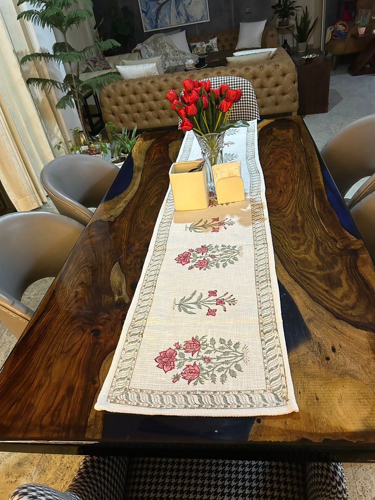 GulBahar Hand Block Print Table Runner