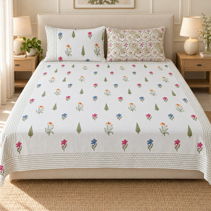 Meadow Buti Khwaab Bedsheet - BS_KH_KS_003 - hero