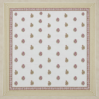 Mauve Bouquet Khwaab Bedsheet - BS_KH_KS_005 - full print flat lay