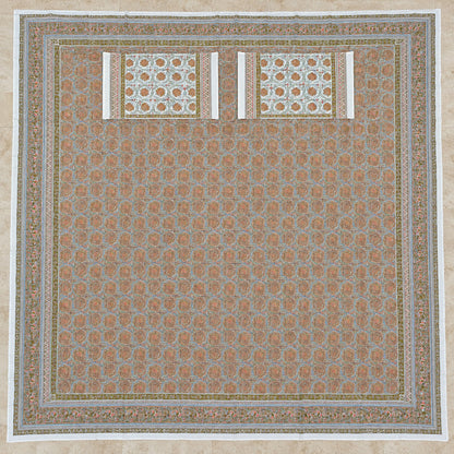 Terracotta Blossom Jaal Naaz Bedsheet - BS_NZ_KS_005 - full print