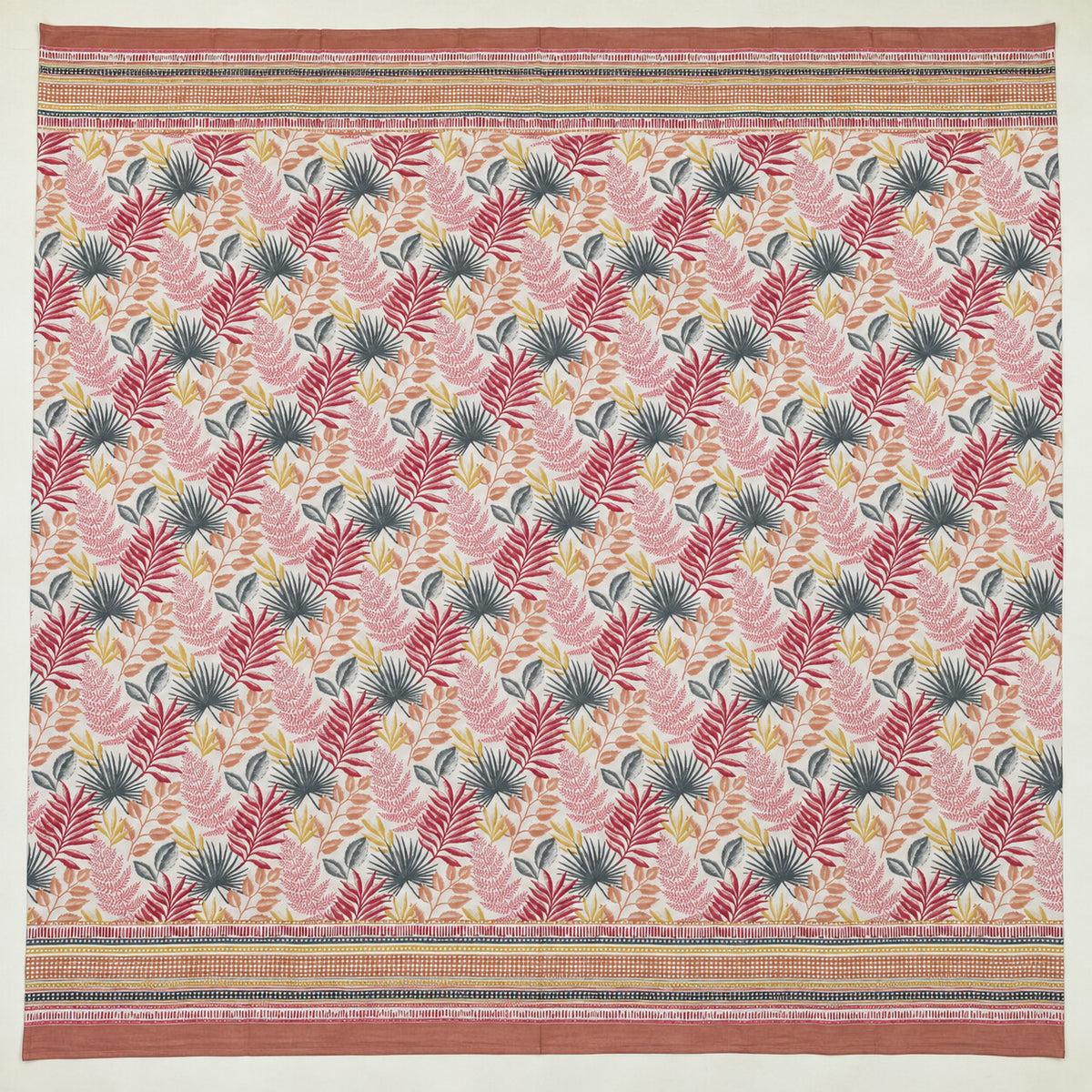 Pink Fern Rangrez Bedsheet - BS_RZ_KS_001 - full print