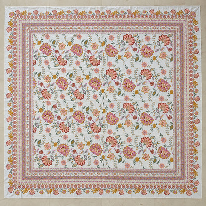 Coral Blossom Rangrez Bedsheet - BS_RZ_KS_003 - full print