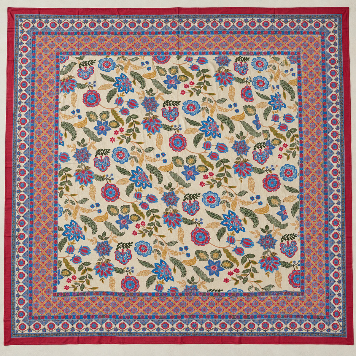 Indigo Garden Rangrez Bedsheet - BS_RZ_KS_004 - full print