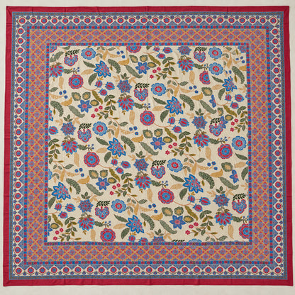 Indigo Garden Rangrez Bedsheet - BS_RZ_KS_004 - full print