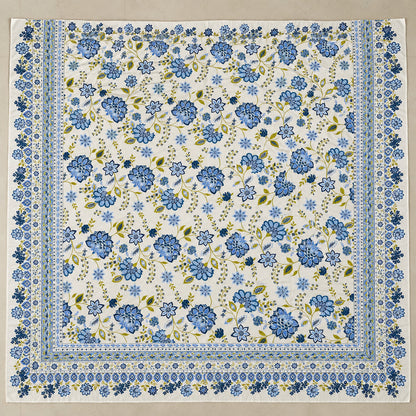 Blue Blossom Rangrez Bedsheet - BS_RZ_KS_007 - full print