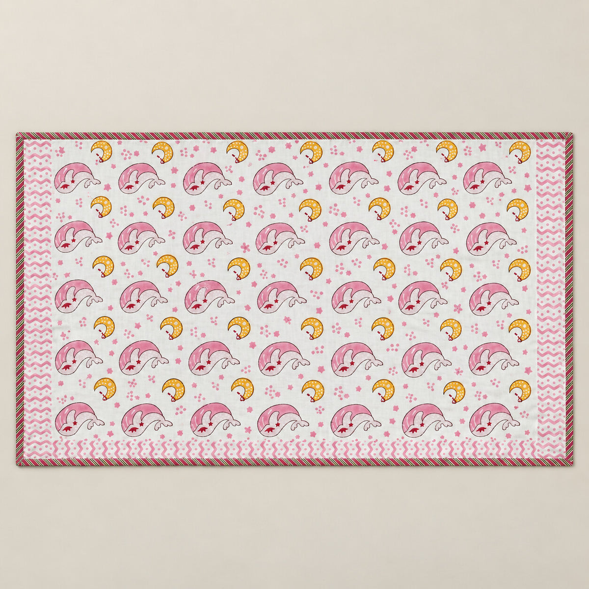 Pink Whale Moon Baby Dohar - DH_SUB_BB_002 - full front flat lay