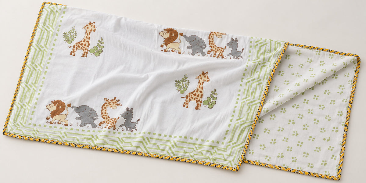 Jungle Parade Baby Dohar - DH_SUB_BB_003 - both sides reversible