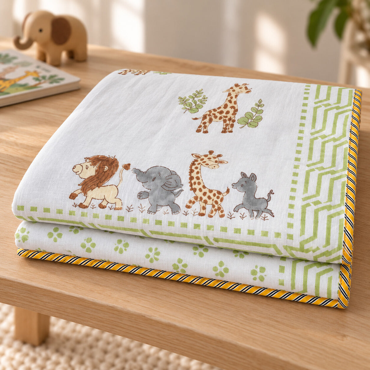 Jungle Parade Baby Dohar - DH_SUB_BB_003 - folded gift view