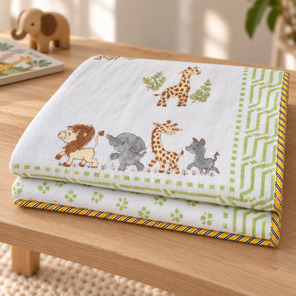 Jungle Parade Baby Dohar - DH_SUB_BB_003 - folded gift view