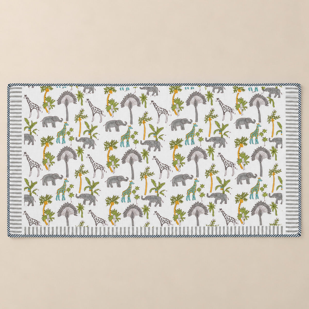 Grey Palm Safari Baby Dohar - DH_SUB_BB_005 - full front flat lay