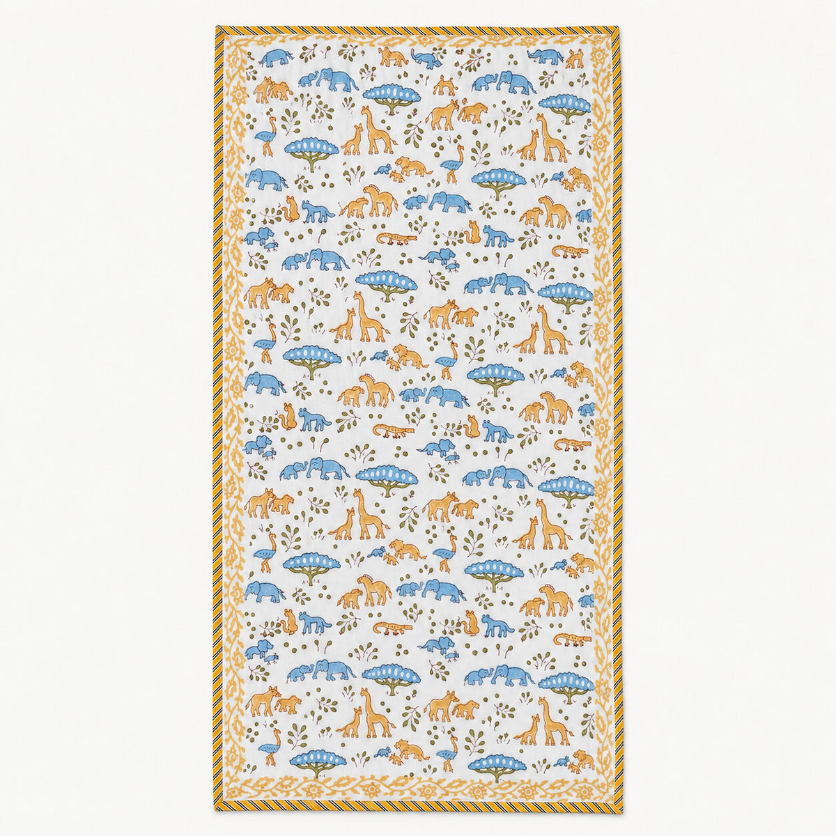 Blue Safari Savanna Baby Dohar - DH_SUB_BB_006 - full front flat lay