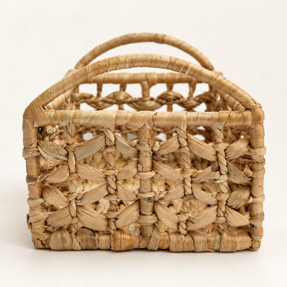 Jaali Jaltarang Kauna Grass Basket with Arched Handle - OG_JT_LT_002 - side view