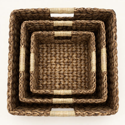 Nesting Jaltarang Kauna Grass Baskets Set of 3 - OG_JT_NS_004 - top view
