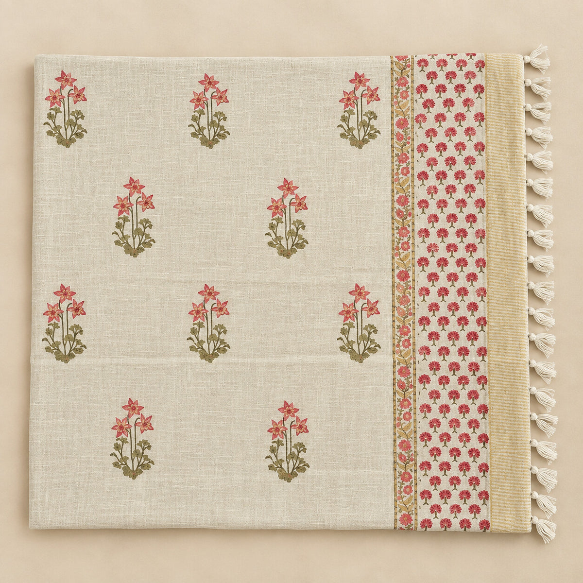 Pink Lily Buti Baithak Sofa Throw - ST_BT_CJ_002 - full product flat lay