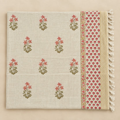 Pink Lily Buti Baithak Sofa Throw - ST_BT_CJ_002 - full product flat lay