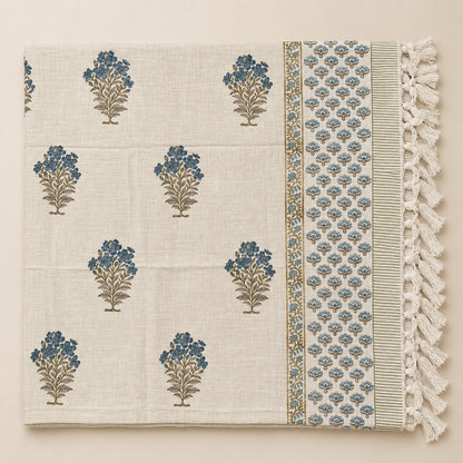 Indigo Buti Baithak Sofa Throw - ST_BT_CJ_004 - full product flat lay